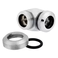 corsair cx - Corsair Hydro X Series XF Hardline 90° 12mm OD Fitting Twin Pack Chrome - 3 nuotrauka