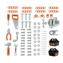 vaikiskos dirbtuves - Smoby Black & Decker žaislinis meistro įrankių rinkinys Bricolo One, oranžinė/pilka - 2 nuotrauka