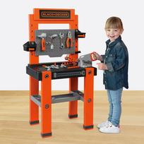 vaikiskos dirbtuves - Smoby Black & Decker žaislinis meistro įrankių rinkinys Bricolo One, oranžinė/pilka - 3 nuotrauka