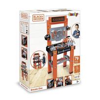 vaikiskos dirbtuves - Smoby Black & Decker žaislinis meistro įrankių rinkinys Bricolo One, oranžinė/pilka - 4 nuotrauka