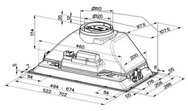 imontuojamas gartraukis - Faber INCA SMART C BK A52 - 3 nuotrauka