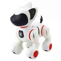 robotas suo - Lean Toys Interaktyvus robotas-šuo su nuotoliniu valdymu Baltas (White) Oranžinis (Orange) - 2 nuotrauka