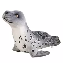 ruonis zaisliukas - LEAN Toys Pliušinis ruonis, pilkas (Gray), 37 cm - 2 nuotrauka