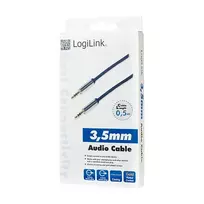 kabelis 3.5mm audio 5m - LogiLink Audio Cable Jack to Jack Blue 5m - 4 nuotrauka
