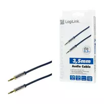 kabelis 3.5mm audio 5m - LogiLink Audio Cable Jack to Jack Blue 5m - 5 nuotrauka