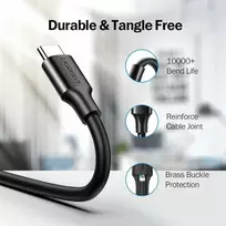 ugreen 5m usb c - Ugreen USB to USB-C 3.0 1.5m Black - 4 nuotrauka