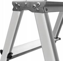 kopecios taburetes - Dvipusės aliuminio kopėčios Awtools, 6 pakopų, 136 cm - 5 nuotrauka