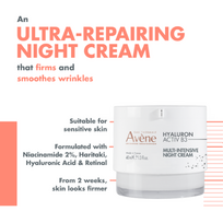 naktinis - Avène Hyaluron Activ B3 Multi-Intensive Night Cream, 40ml - 3 nuotrauka