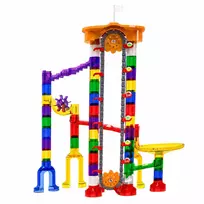 toys su - Lean Toys Konstruktorius su kamuoliukų trasa ir kėlimo mechanizmu, 153 vnt. - 2 nuotrauka