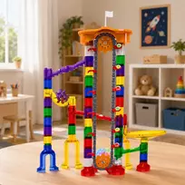 toys su - Lean Toys Konstruktorius su kamuoliukų trasa ir kėlimo mechanizmu, 153 vnt. - 3 nuotrauka