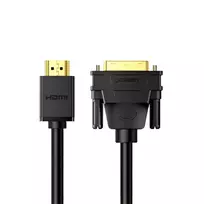 hdmi laidas - HDMI - DVI UGREEN HD106 Cable 2m (Black) - 2 nuotrauka