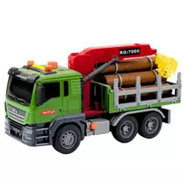 zaislai sunkvezimis - LEAN Toys Medienos transportavimo sunkvežimis su kranu, 1:14 - 2 nuotrauka
