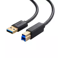 usb 3.0 kabelis spausdintuvui - Ugreen 10372 US210 Black - 2 nuotrauka