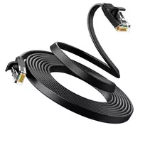 tinklo kabeliai utp cat 6 - Ugreen Flat LAN Cable / 6 cat UTP / RJ45 / 3m / Black - 3 nuotrauka