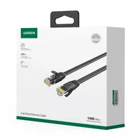 tinklo kabeliai utp cat 6 - Ugreen Flat LAN Cable / 6 cat UTP / RJ45 / 3m / Black - 5 nuotrauka
