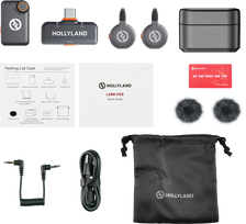 hollyland lark usb c - Hollyland Lark M2S Mini Combo Belaidis Lavalier Mikrofonas Šviesiai Pilkas (Space Gray) - 8 nuotrauka