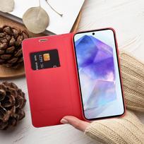 samsung galaxy a51 deklas - Samsung Galaxy A51 LUNA Book Carbon Dėklas Raudonas (Red) - 4 nuotrauka
