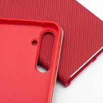 samsung galaxy a51 deklas - Samsung Galaxy A51 LUNA Book Carbon Dėklas Raudonas (Red) - 8 nuotrauka