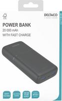 74 x 1 - Deltaco PB-C1008 20000mAh Juoda (Black) - 2 nuotrauka