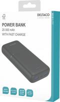 74 x 1 - Deltaco PB-C1008 20000mAh Juoda (Black) - 8 nuotrauka