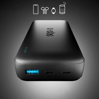 powerbank 20000mah - SBS Infinity Power Bank 20000mAh 10W LiFePo₄ USB-A USB-C - juoda - 5 nuotrauka