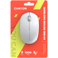 bluetooth 3.5mm - CANYON mouse MW-04 3buttons BT Wireless White | CNS-CMSW04W - 2 nuotrauka