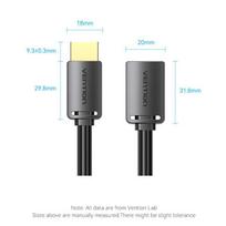hdmi 4k 60hz - VENTION HDMI MALE/FEMALE 4K/0.5M BLACK AHCBD - 3 nuotrauka