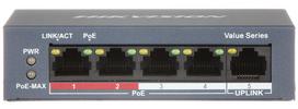 switch hikvision -  POE DS-3E0105P-E/M(B) 4 PRIEVADŲ Hikvision - 4 nuotrauka