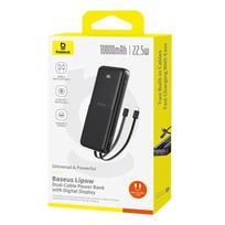 power bank 10000 mah - Baseus Lipow, 10000mAh, 22.5W, juodas (black) - 5 nuotrauka