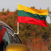 lietuvos veliava - Lietuvos vėliavėlė automobiliui su koteliu - 2 nuotrauka
