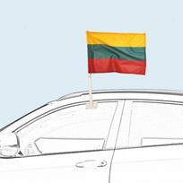 lietuvos veliava - Lietuvos vėliavėlė automobiliui su koteliu - 3 nuotrauka