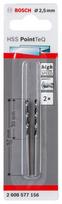 graztas 30 mm - Metalo grąžtas Bosch Pointteq, 2,5x57 mm, 2 vnt - 5 nuotrauka