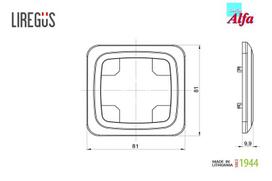 liregus - Vienvietis rėmelis Liregus Alfa, balta - 2 nuotrauka