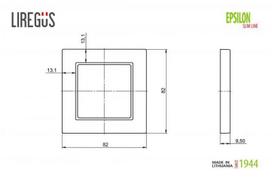 liregus antracito - Vienvietis rėmelis Liregus Epsilon, antracito - 2 nuotrauka