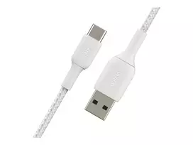 usb c to usb a white - Belkin Braided USB To USB Type-C Cable 1m White - 3 nuotrauka