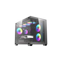 fan case - Darkflash B275 PRO kompiuterio korpusas (juodas) + 6 ventiliatoriai - 1 nuotrauka