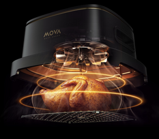 karsto oro gruzdintuves 4.5l - Mova AF20 Pro Juodas (Black) - 5 nuotrauka