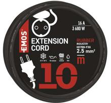 ilgintuvas ip44 - Ilgiklis EMOS P01810R, 1 lizdas, 10 m, 3x2.5 mm2, IP44, Juodas (Black) - 2 nuotrauka