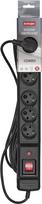 buitinis elektros ilgintuvas - Activejet Power Strip With Cord 6GN 5m Black - 2 nuotrauka