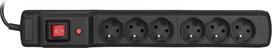 buitinis elektros ilgintuvas - Activejet Power Strip With Cord 6GN 5m Black - 3 nuotrauka