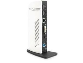 stacionarus kompiuteriai - Delock 87568 - Wired - USB Type-A,USB Type-B - 10,100,1000 Mbit/s - Juodas,Baltas - USB - 1.6 GHz - 30GB HDD - 1 nuotrauka