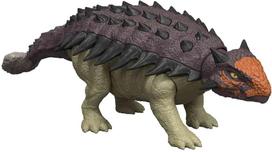 zaislinis dinozauras - Žaislinė figūrėlė Mattel Jurassic World Rebirth Wild Roar Ankylosaurus, ruda/žalia/oranžinė - 7 nuotrauka