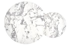 stalas 60 40 - Paola, aukso/baltas, 60 cm x 60 cm x 40 cm - 3 nuotrauka