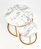 stalas 60 40 - Paola, aukso/baltas, 60 cm x 60 cm x 40 cm - 9 nuotrauka