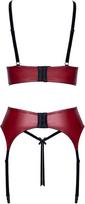 stringai moterims - Cottelli lingerie Bra, Suspender Belt & StringXL Seksuali liemenėlė - 3 nuotrauka