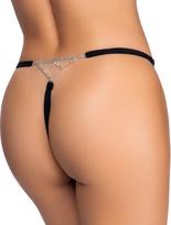 stringai moterims - Cottelli lingerie String Rhinestones S-L kelnaitės, stringai - 4 nuotrauka