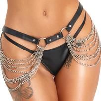 petnesos moterims - Bad Kitty Harness 3-piece S-L Seksuali liemenėlė - 3 nuotrauka