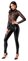 kombinezonas moterims - Noir Jumpsuit Lace L glaustinukė - 4 nuotrauka