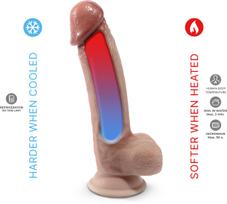 falo imitatoriai - Silexd Prem.Real Skin Model 1 realistiškas dildo - 3 nuotrauka