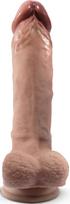 falo imitatoriai - Silexd Prem. Real Skin Model 1 9" realistiškas dildo - 5 nuotrauka
